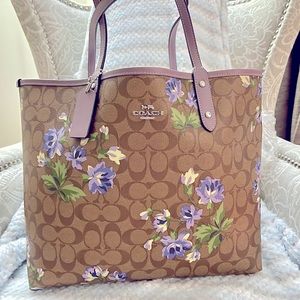 Coach spring reversible tote bag